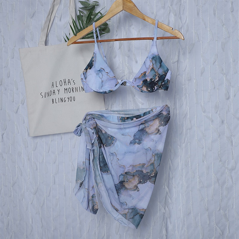 Bikini set Sexy print swimwear