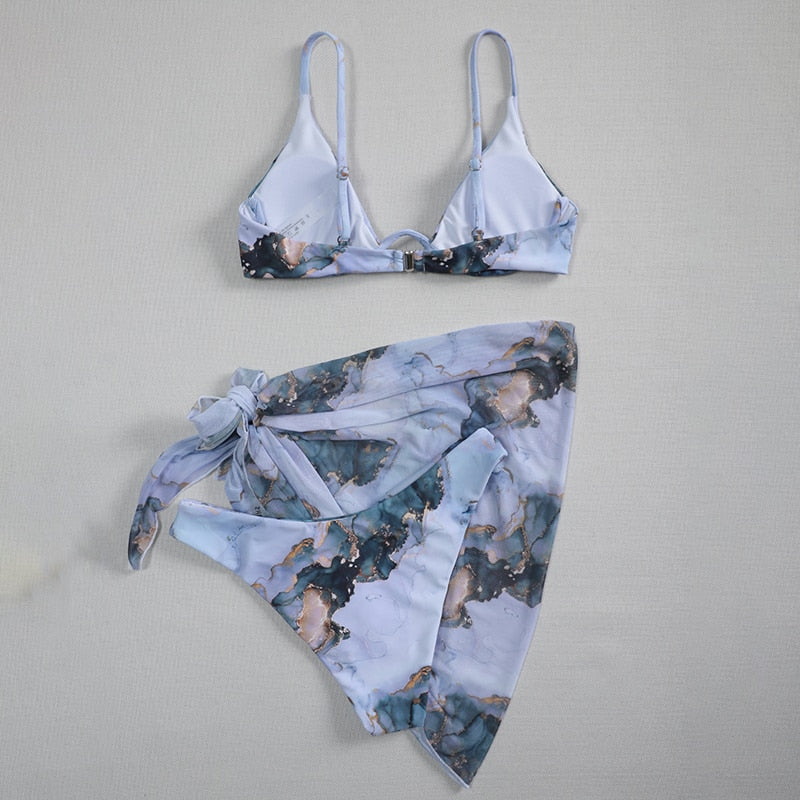 Bikini set Sexy print swimwear