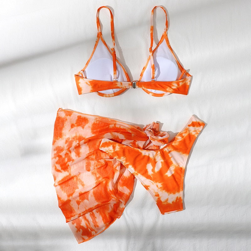 Bikini set Sexy print swimwear