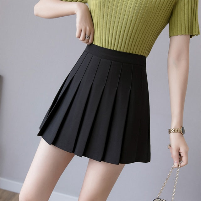 Sexy Women Pleated Skirt