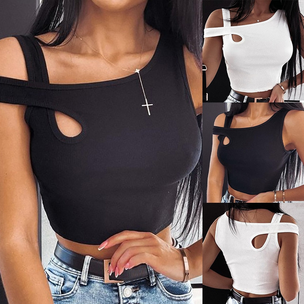 Black Women's Summer Crop Top