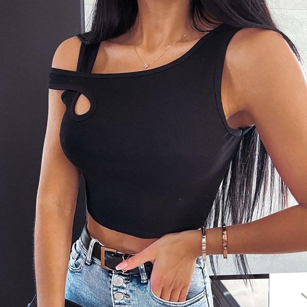 Black Women's Summer Crop Top