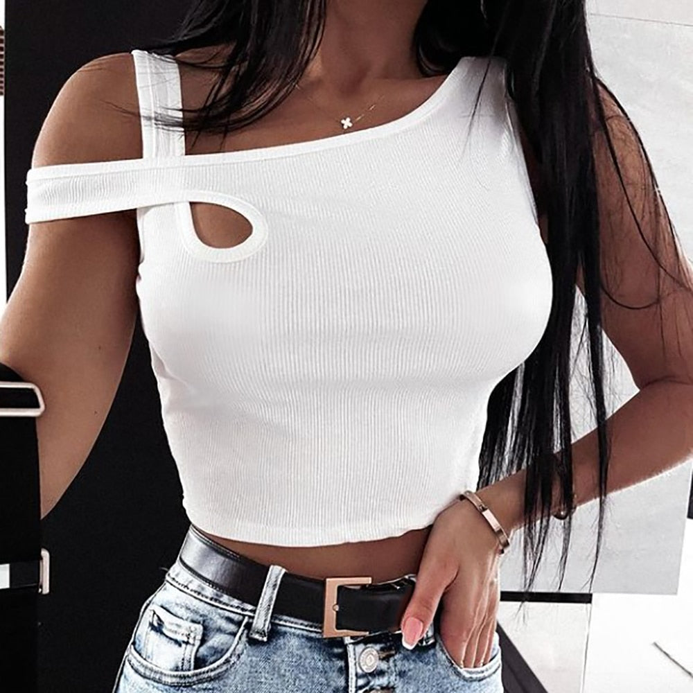 Black Women's Summer Crop Top