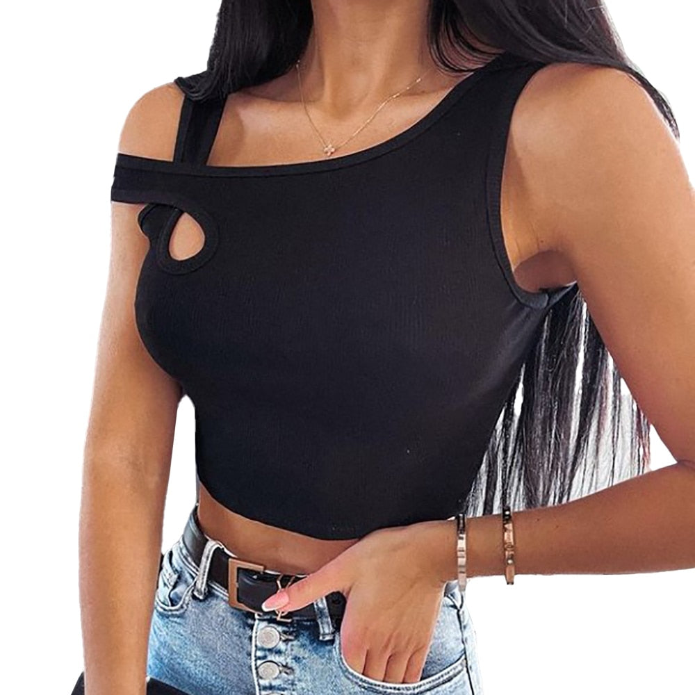 Black Women's Summer Crop Top