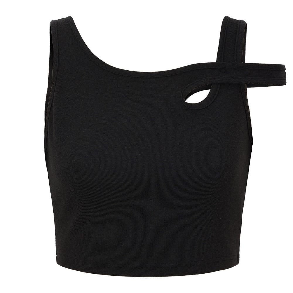 Black Women's Summer Crop Top