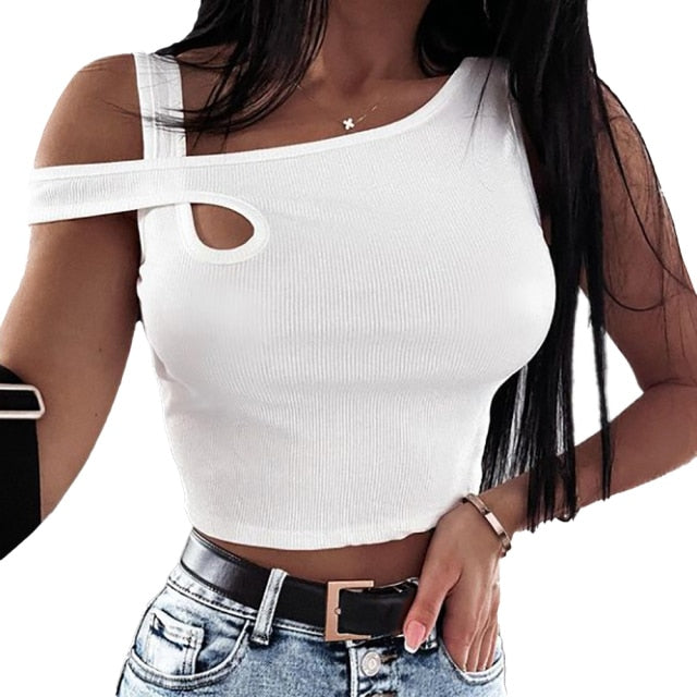 Black Women's Summer Crop Top