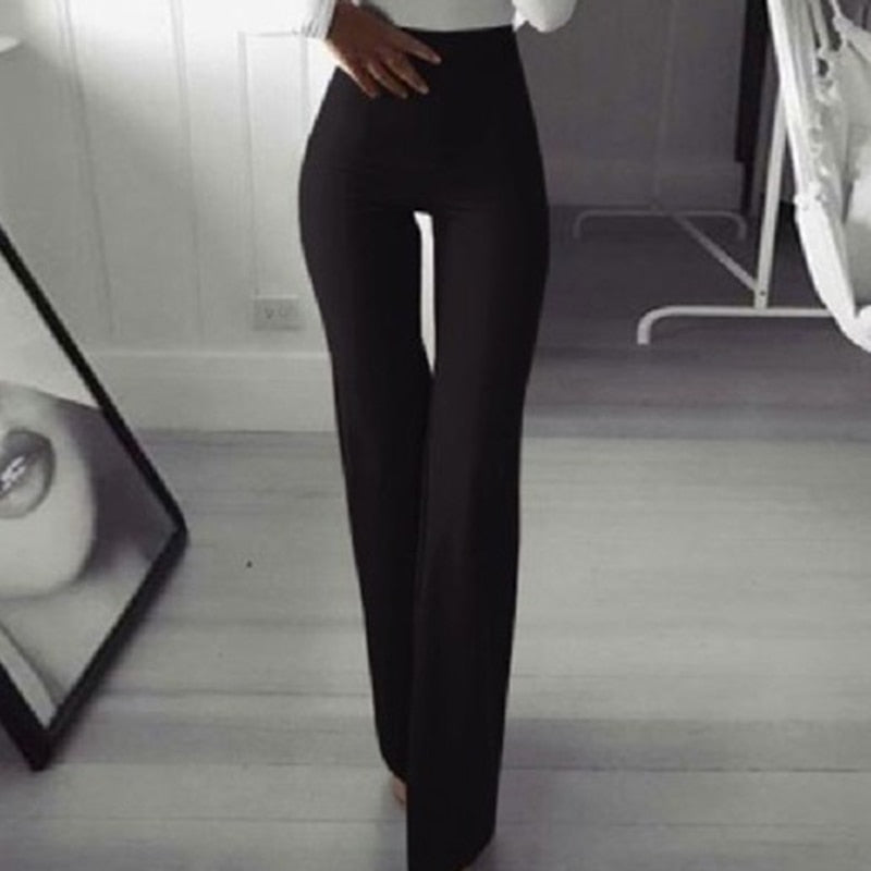 Slimming Stretch Wide Leg Pants