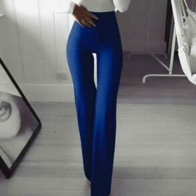 Slimming Stretch Wide Leg Pants