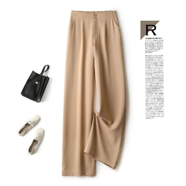 women's Wide-leg suit pants