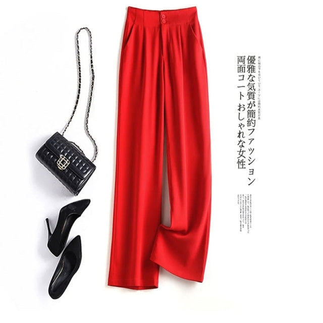 women's Wide-leg suit pants