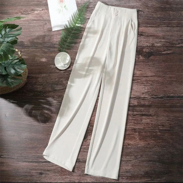 women's Wide-leg suit pants