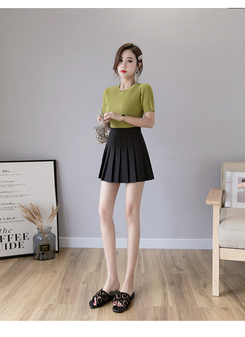 Sexy Women Pleated Skirt